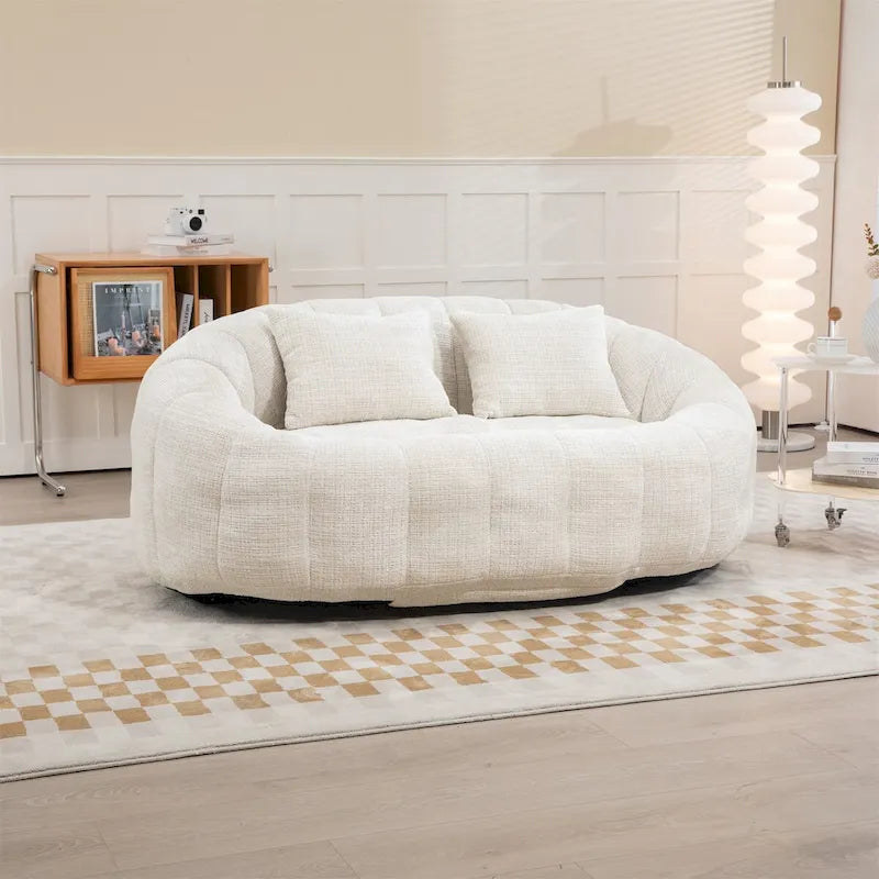 Fauteuil poire paresseux en chenille