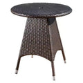 Corsica Round Wicker Bistro Table - Multi Brown - Christopher Knight Home
