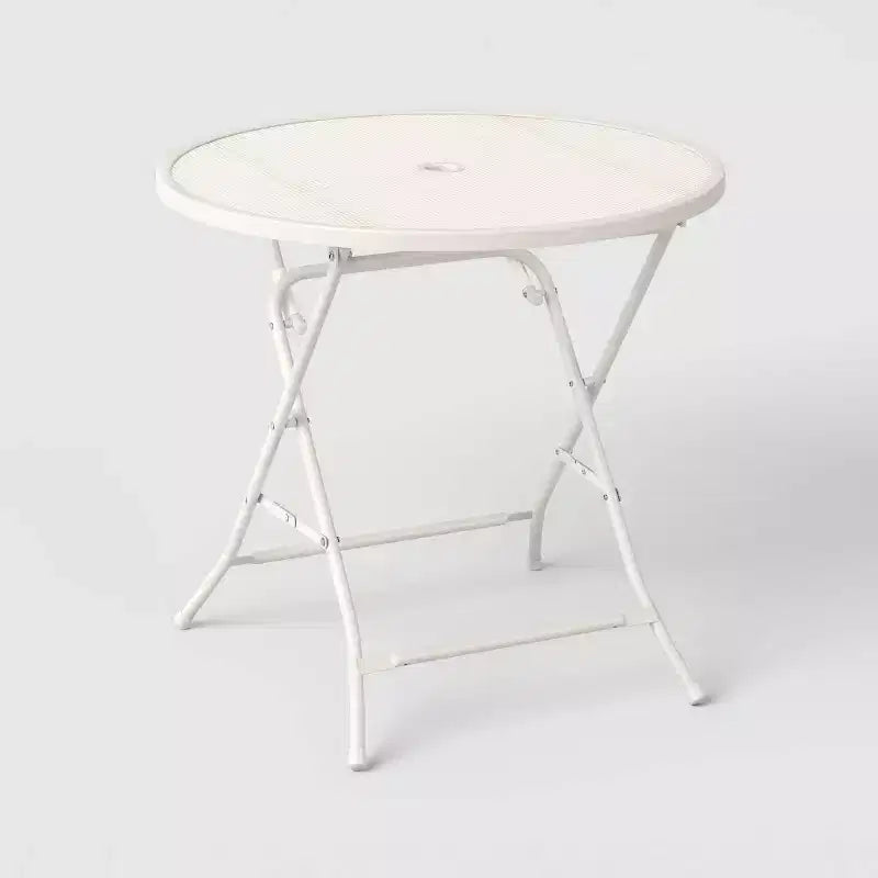 Steel Round Metal Mesh Outdoor Patio Bistro Table Cream - Room Essentials™