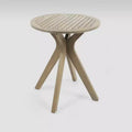 Stamford Round Acacia Wood Bistro Table with X Legs - Gray - Christopher Knight Home: Weather-Resistant, Patio Dining