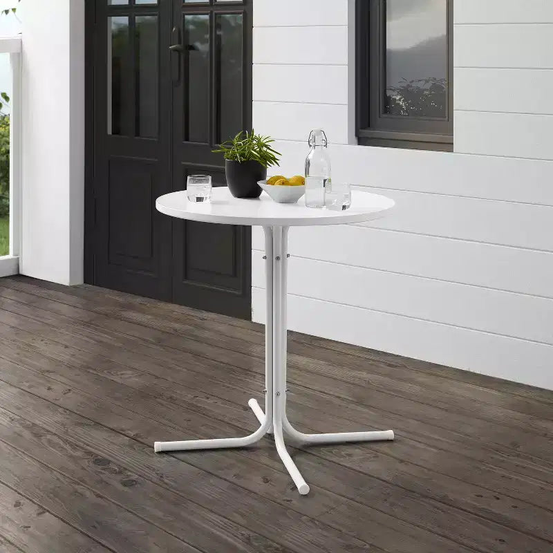 Table de bistrot ronde Griffith d'extérieur - Blanc - Crosley