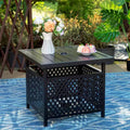 Square Bistro Table Base Stand with 1.57" Hole - Captiva Designs: Rust-Resistant, Weatherproof Patio Dining Table