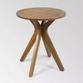 Stamford Round Acacia Wood Bistro Table with X Legs - Teak - Christopher Knight Home: Outdoor Dining Furniture