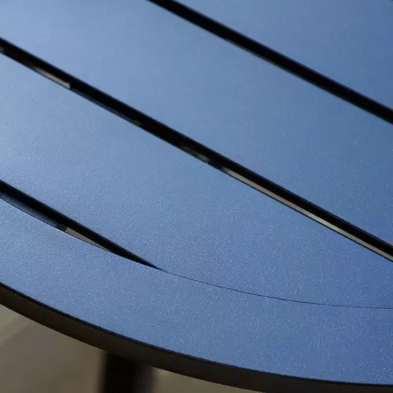 Table d'appoint d'extérieur en acier - Noire - Captiva Designs : Table de patio ronde style bistrot, Résistante à la décoloration et à la rouille