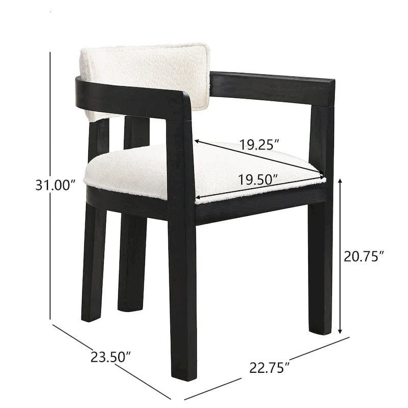 Chaise de salle à manger moderne sophistiquée Conrad avec accoudoirs par Christopher Knight Home