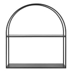 24" x 26" Metal Arch Wall Shelf - Black, Modern Storage with Open Design