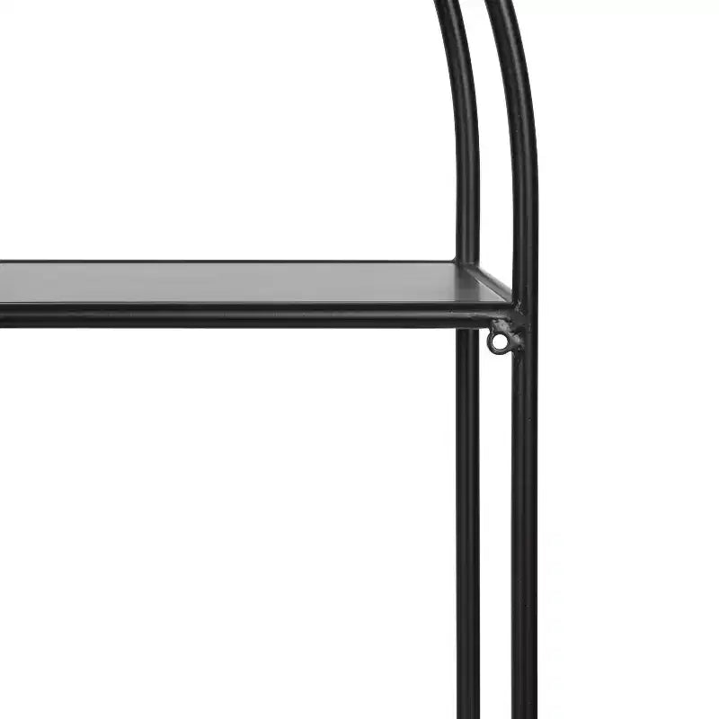 24" x 26" Metal Arch Wall Shelf - Black, Modern Storage with Open Design