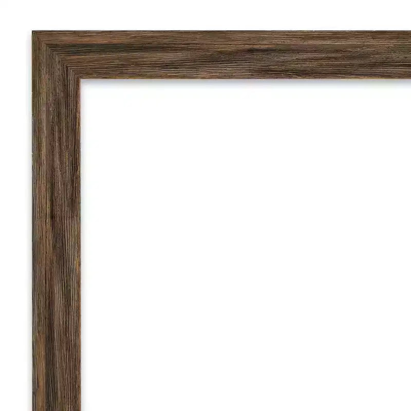 17" x 51" Narrow Full Length Mirror - Light Brown Barnwood Wood Frame, Door or Wall Mount