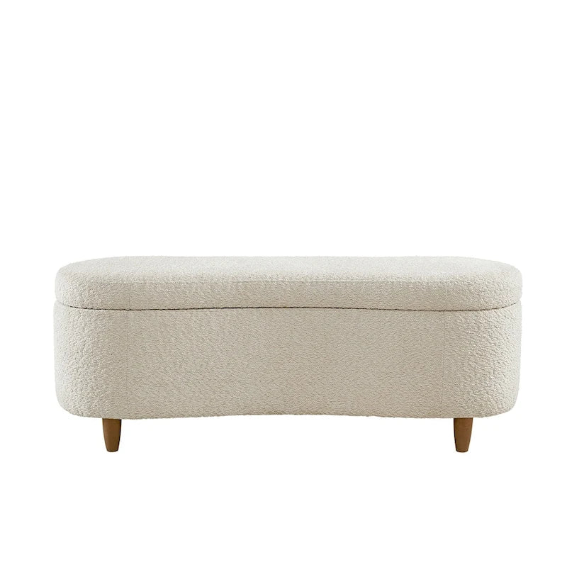 Banc de rangement rabattable INK+IVY Bailey Taupe Boucle