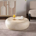 Table basse ronde en MgO au design imitation pierre pour salons de style Mid-Century