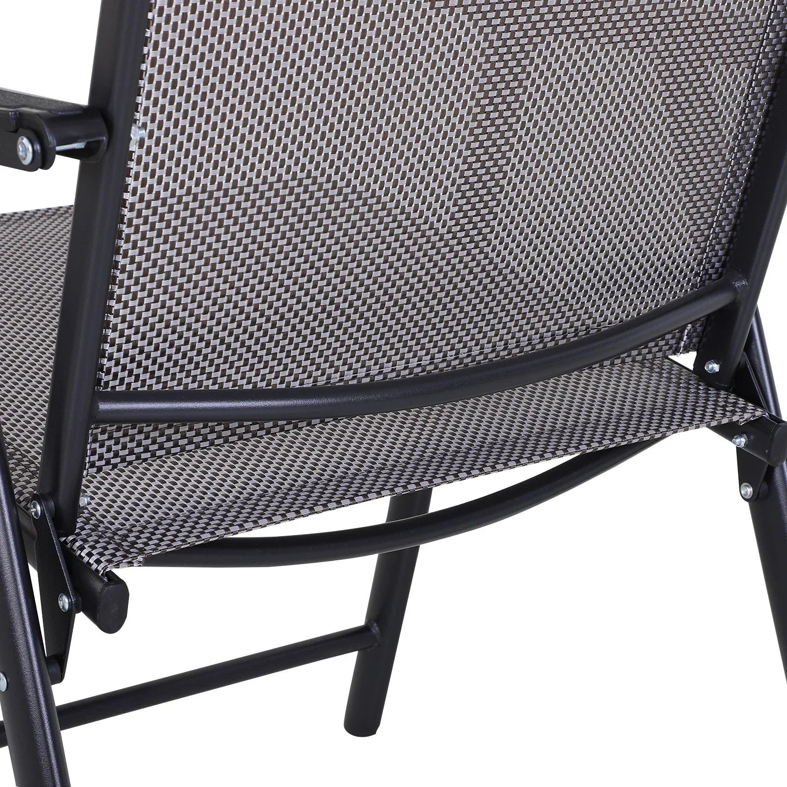 Lot de 4 chaises pliantes Outsunny au design simple et élégant, confortables pour la terrasse, le jardin et les voyages
