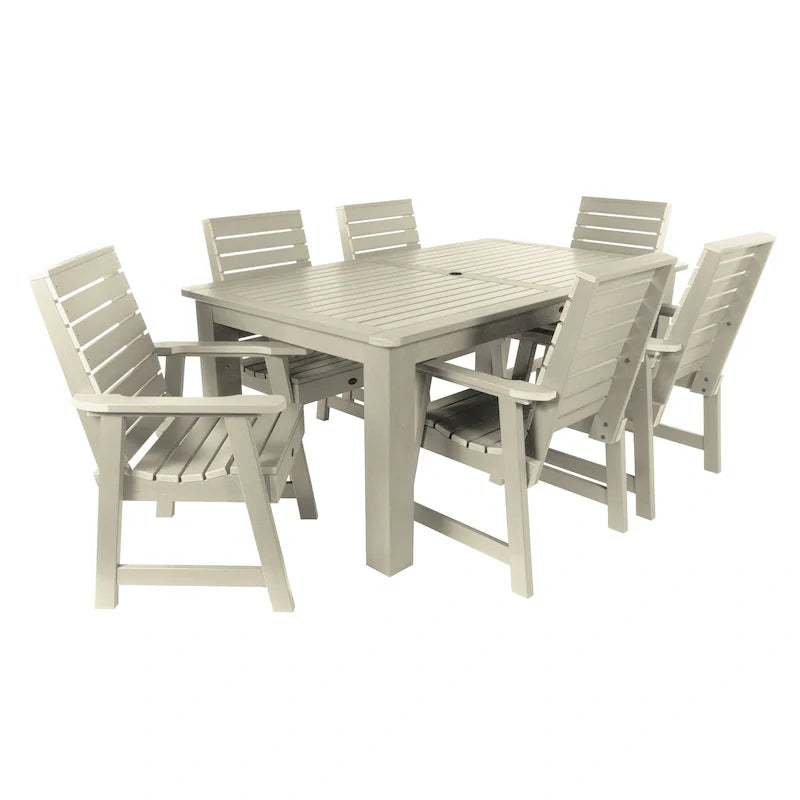 Ensemble de salle à manger d'extérieur 7 pièces HIGHWOOD PROFESSIONAL 42x72