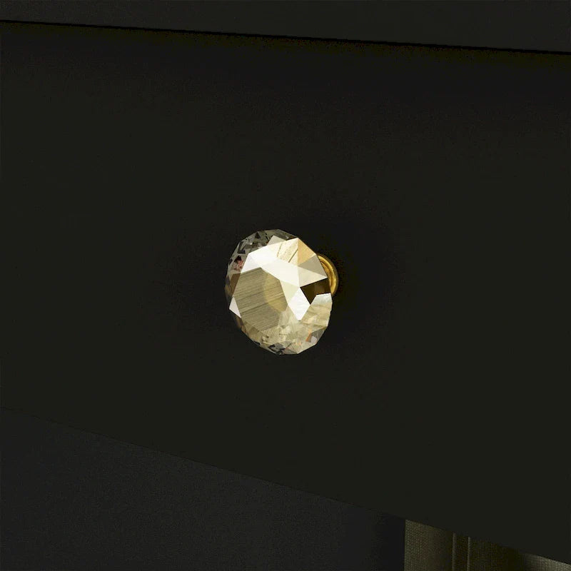 Coiffeuse LED de luxe avec 9 tiroirs, station de maquillage élégante