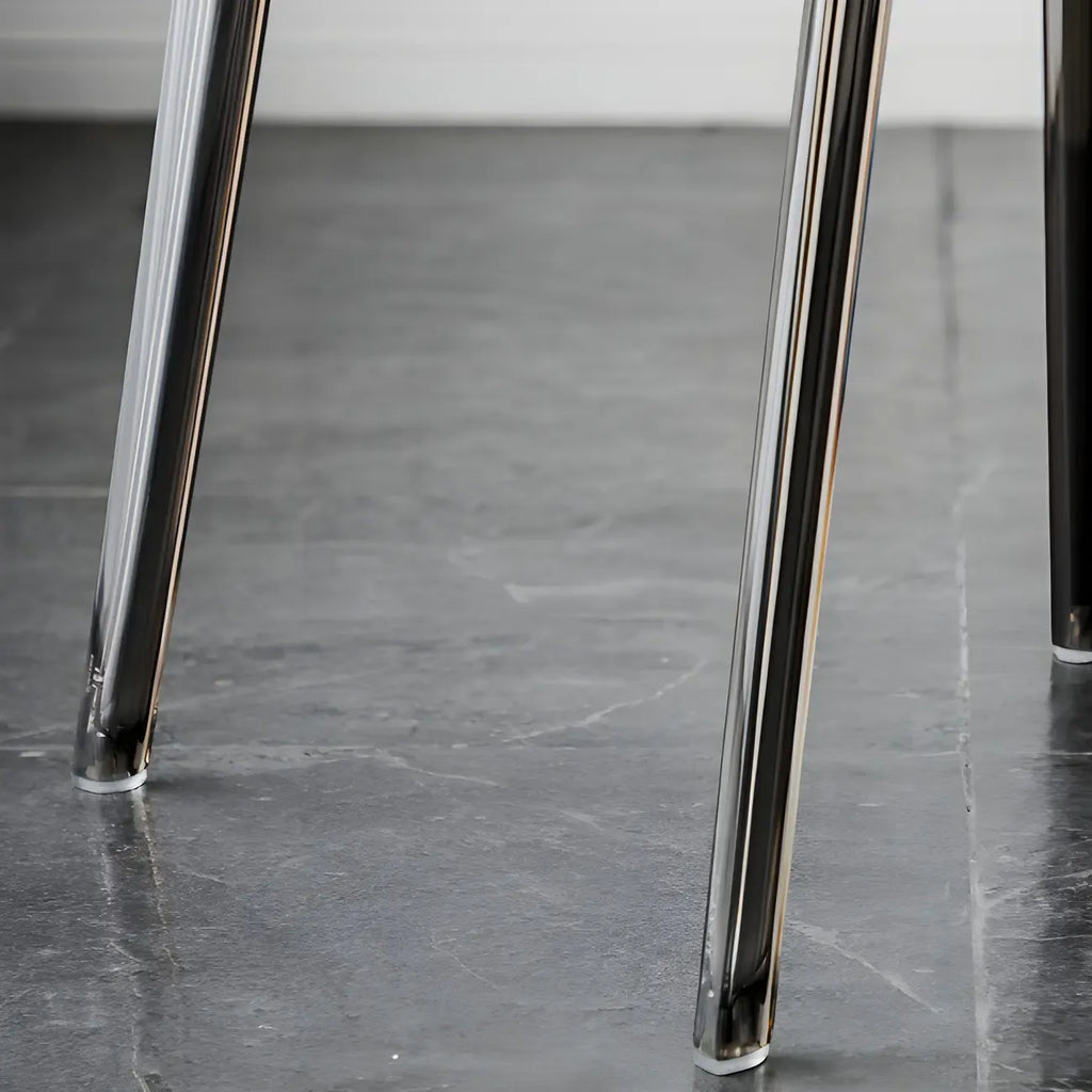 Chaise de salle à manger sans accoudoirs à dossier bas en acrylique ambre