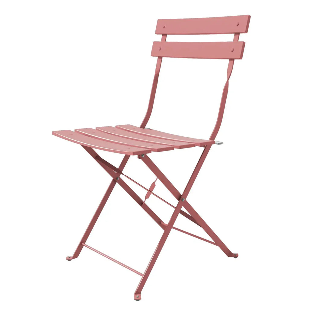 Ensemble bistrot pliant en métal 3 pièces, salon de conversation intérieur/extérieur résistant aux intempéries pour patio, cour, jardin