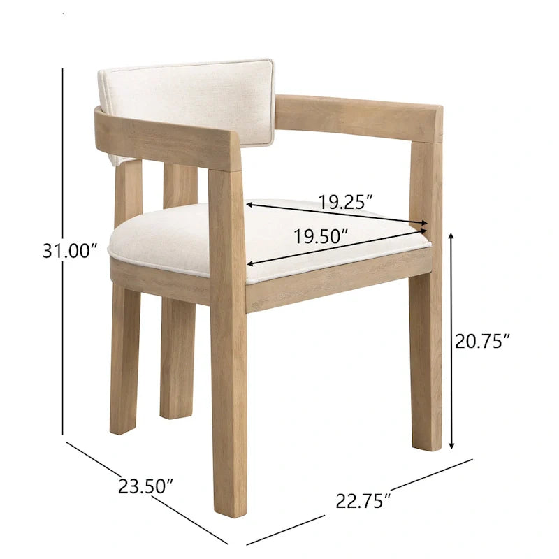 Chaise de salle à manger moderne sophistiquée Conrad avec accoudoirs par Christopher Knight Home