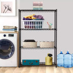4-Tier Steel Wire Shelving Unit with Adjustable Shelves - Home, Office or Commercial Storage