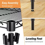 4-Tier Steel Wire Shelving Unit with Adjustable Shelves - Home, Office or Commercial Storage