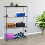 4-Tier Steel Wire Shelving Unit with Adjustable Shelves - Home, Office or Commercial Storage