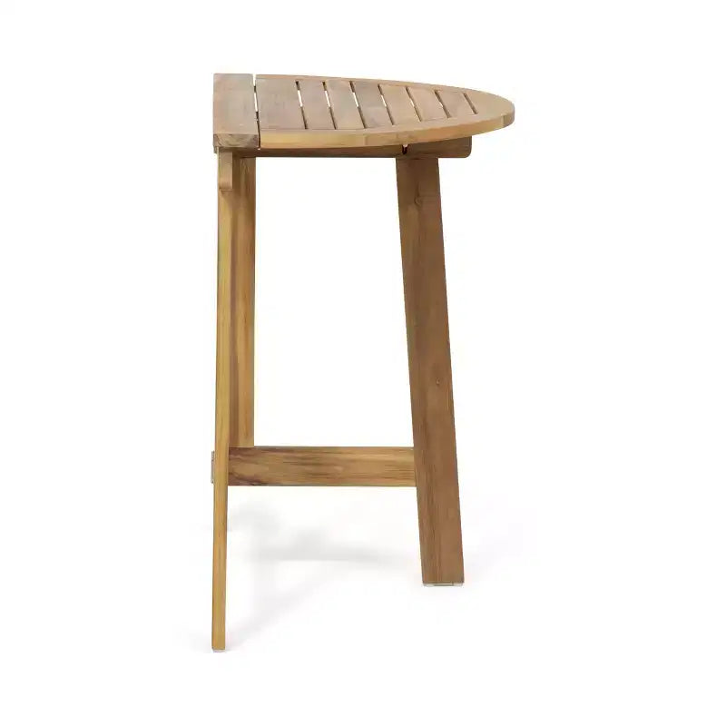 Table de bistrot demi-ronde GDFStudio Pavillion en bois d'acacia d'extérieur