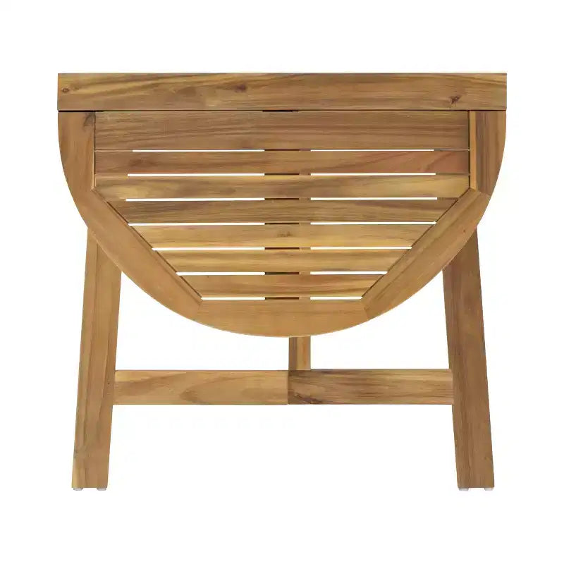 Table de bistrot demi-ronde GDFStudio Pavillion en bois d'acacia d'extérieur