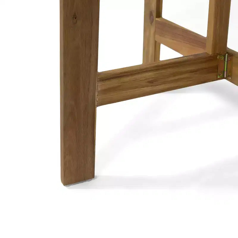 Table de bistrot demi-ronde GDFStudio Pavillion en bois d'acacia d'extérieur