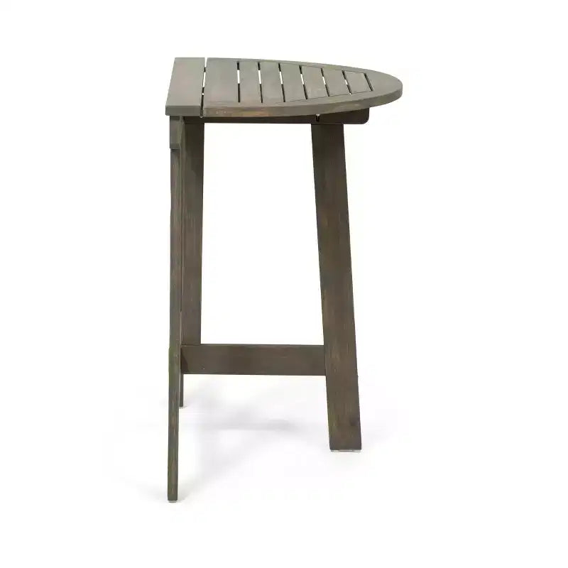 Table de bistrot demi-ronde GDFStudio Pavillion en bois d'acacia d'extérieur