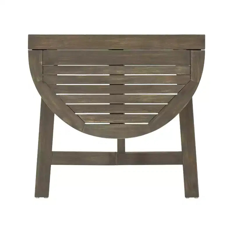 Table de bistrot demi-ronde GDFStudio Pavillion en bois d'acacia d'extérieur