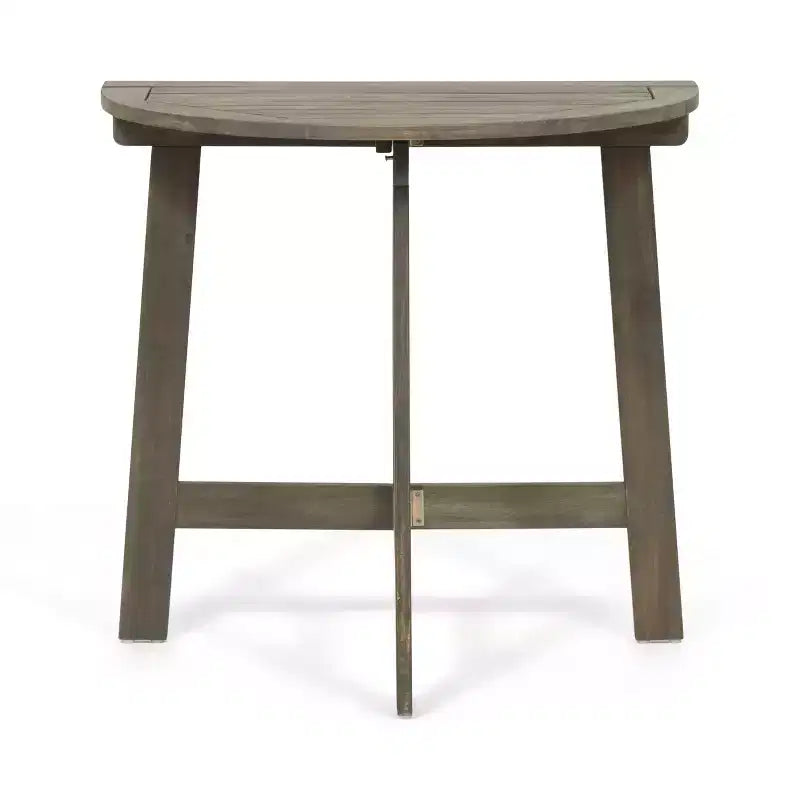 Table de bistrot demi-ronde GDFStudio Pavillion en bois d'acacia d'extérieur