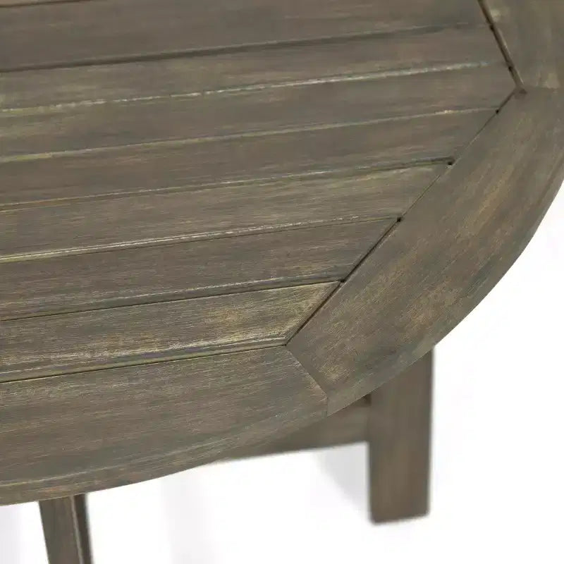 Table de bistrot demi-ronde GDFStudio Pavillion en bois d'acacia d'extérieur