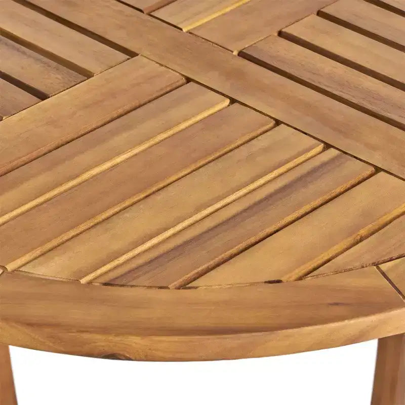 Table de bistro ronde GDFStudio Andria en bois d'acacia pour l'extérieur