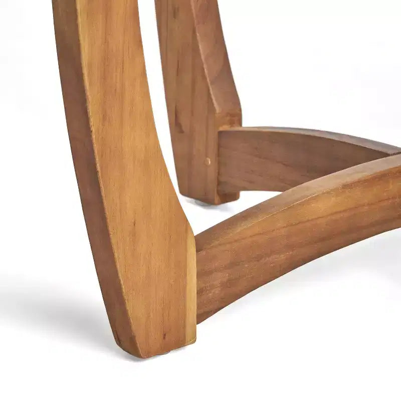 Table de bistro ronde GDFStudio Andria en bois d'acacia pour l'extérieur