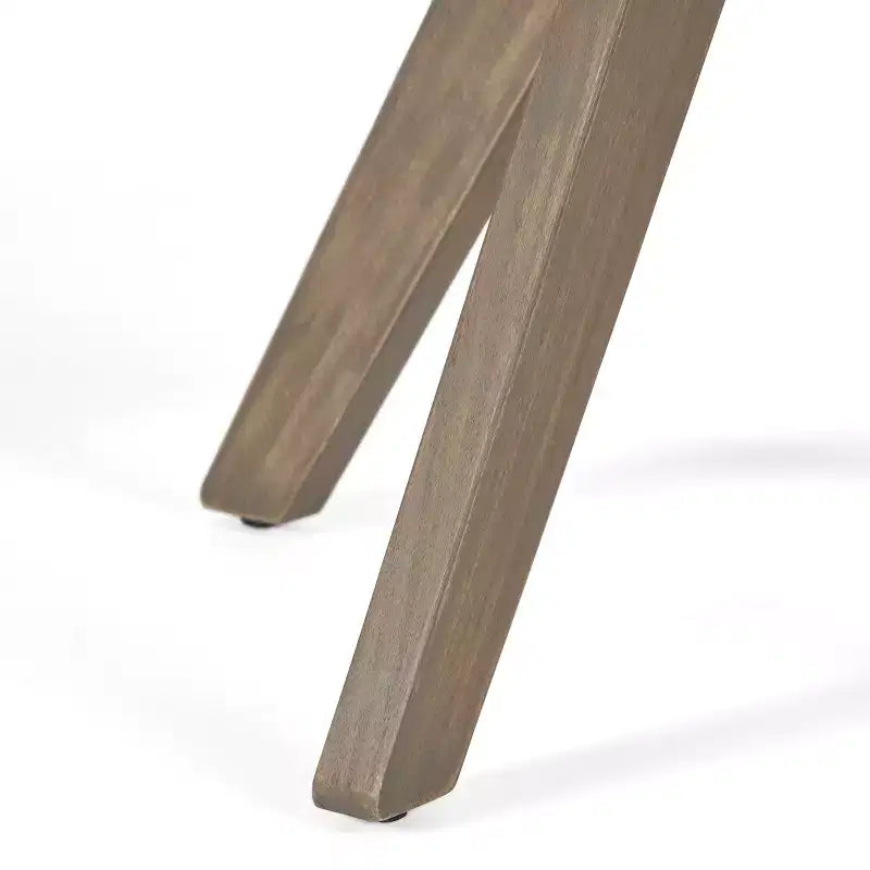 Table de bistrot ronde d'extérieur Brigitte en bois d'acacia avec base croisée GDFStudio