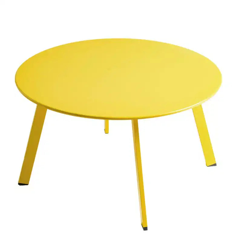 GRANDPATIO Table basse ronde d'extérieur en acier de 27,5 pouces