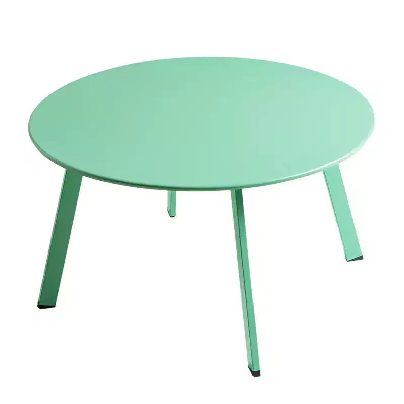 GRANDPATIO Table basse ronde d'extérieur en acier de 27,5 pouces