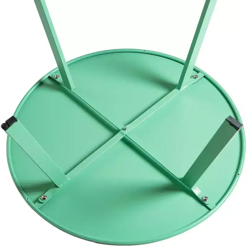 GRANDPATIO Table basse ronde d'extérieur en acier de 27,5 pouces