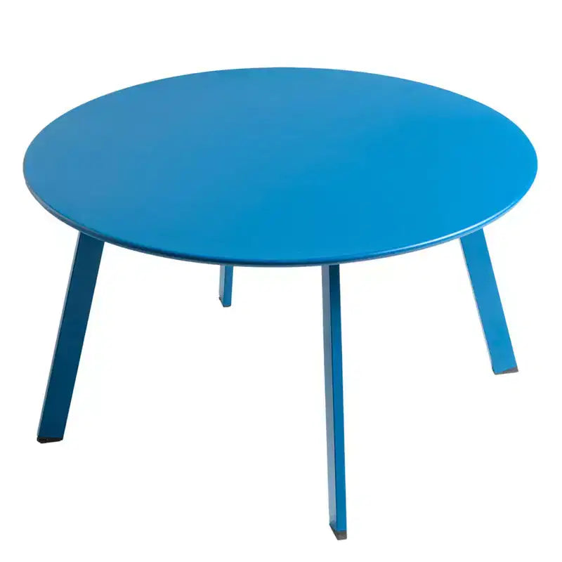 GRANDPATIO Table basse ronde d'extérieur en acier de 27,5 pouces