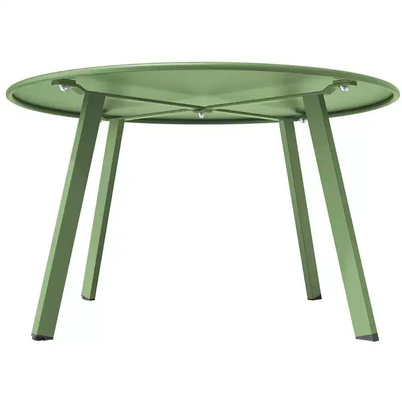 GRANDPATIO Table basse ronde d'extérieur en acier de 27,5 pouces