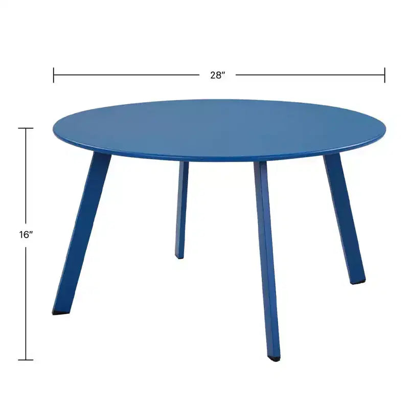 GRANDPATIO Table basse ronde d'extérieur en acier de 27,5 pouces