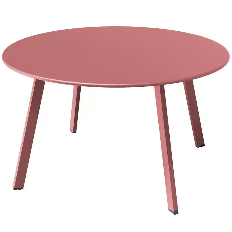 GRANDPATIO Table basse ronde d'extérieur en acier de 27,5 pouces