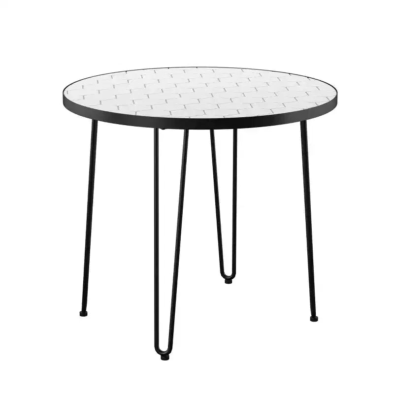 Table de bistrot Watkindale Outdoor - Noir/Blanc - SEI