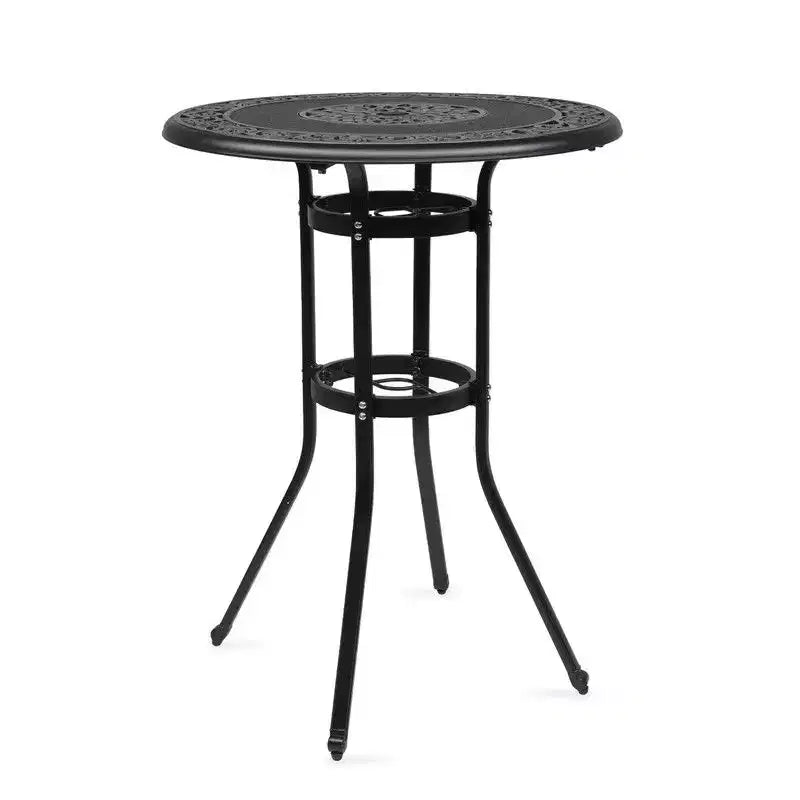 Karl Home Brionie Round Aluminum Outdoor Bar Table
