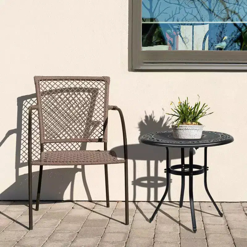 Table de bistrot ronde d'extérieur en aluminium Karl Home