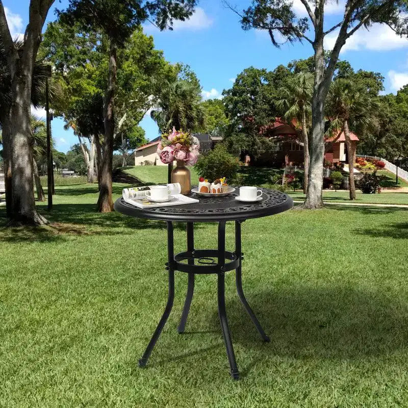Table de bistrot ronde d'extérieur en aluminium Karl Home