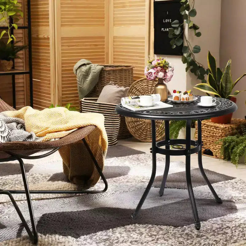 Table de bistrot ronde d'extérieur en aluminium Karl Home