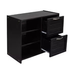 Twin Loft Bed with Slide, Wood Loft Bed Twin Size, Low Twin Size Loft Bed Frame with Cabinets and Shelves