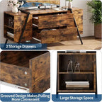 TV Stand up to 65 Inch TV, Modern Entertainment Center with 2 Storage Drawers & Side Open Shelves, TV Console Table, for Living Room, Bedroom