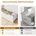 5-Drawer Tall Wooden Dresser - 50"H Vertical Chest for Bedroom, Living Room, Hallway or Entryway
