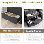 5-Drawer Tall Wooden Dresser - 50"H Vertical Chest for Bedroom, Living Room, Hallway or Entryway