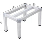 Aluminum Dunnage Rack Weight Capacity Off-Floor Storage Shelf for Grocery Stores & Kitchens